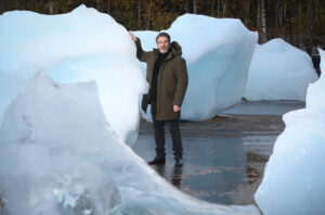 Olafur with Ice block